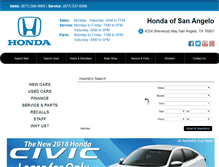Tablet Screenshot of hondaofsanangelo.com
